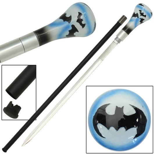 Dark Knight Crusader Removable Blade Midnight Sword Cane