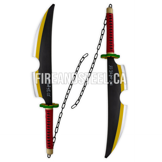 Tengen Uzui's Dual Nichirin Sword Pair (High Density Foam)