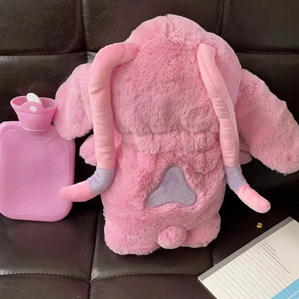 Valentines Stitch Angel Plush Hand Warmer Bottle