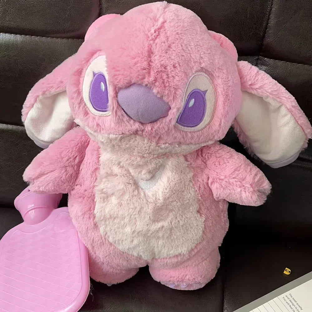 Valentines Stitch Angel Plush Hand Warmer Bottle