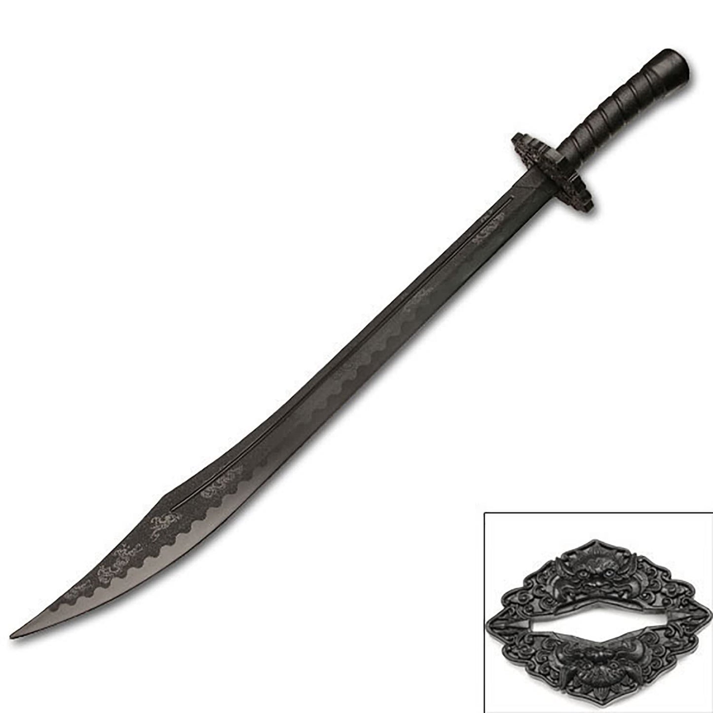 Black Polypropylene Martial Art Training Kung Fu Sword 38 Inch