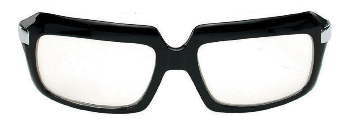 Glasses 80s Scratcher Black Clear