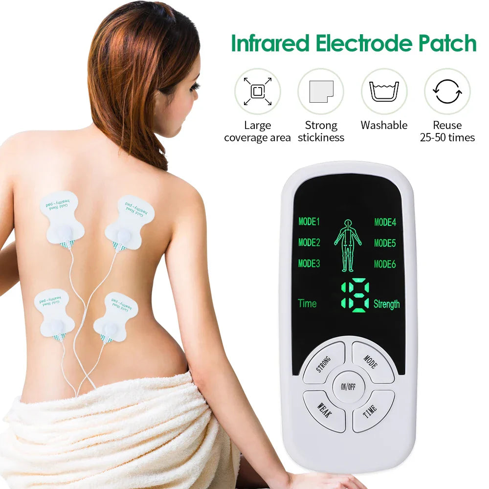 EMS Pulse Electric Muscle Stimulator White