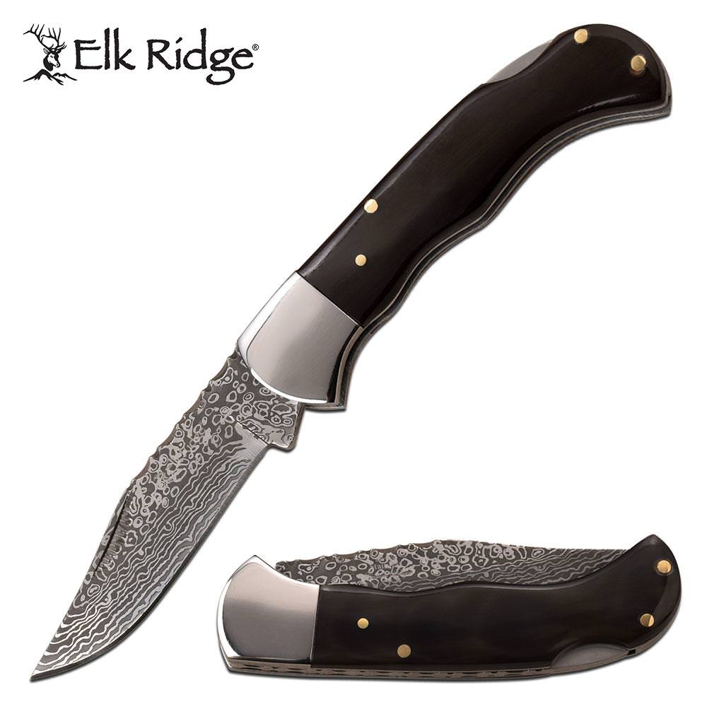 Elk Ridge Pocket Knife 6.5 Inch Manual Folding Knife with Bone Handle - TOPHATTER'S ARMORY DEALS
