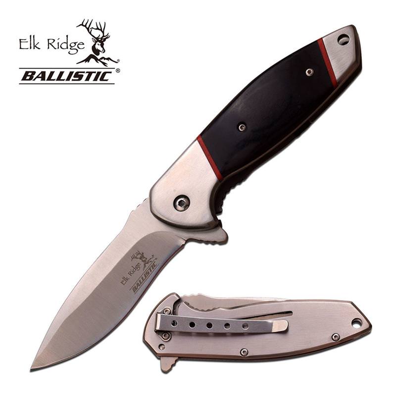 4.5 Inch Assisted Opening Knife Black Pakkawood Handle - TOPHATTER'S ARMORY DEALS