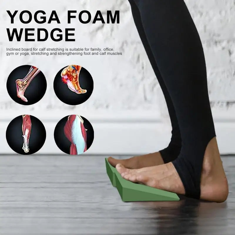EVA Yoga Squat Wedge Block Calf Stretcher (Green)