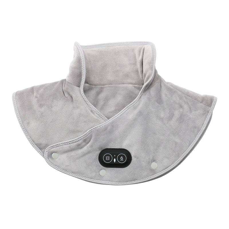 USB Electric Heating Shoulder & Neck Massager – Thermal Compress Wrap Grey