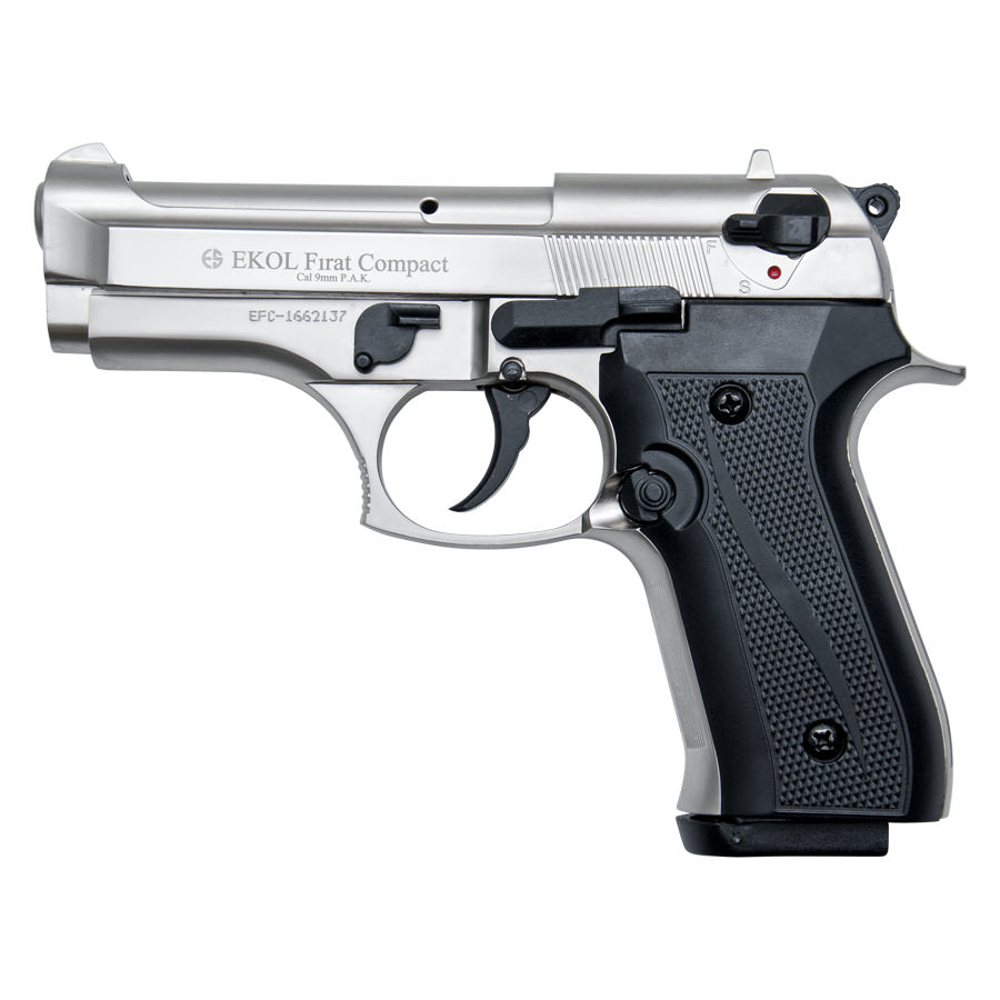Compact V92F Blank Firing Replica Gun Satin Finish - TOPHATTER'S ARMORY DEALS