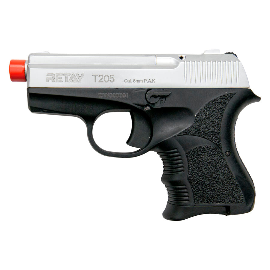 Retay T205 Model 8MM Front Firing Blank Gun Nickel Finish - TOPHATTER'S ARMORY DEALS