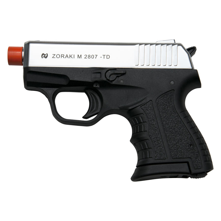 Zoraki M2807 Chrome Finish - 8MM Front Firing Blank Pistol Semi-Auto Gun - TOPHATTER'S ARMORY DEALS