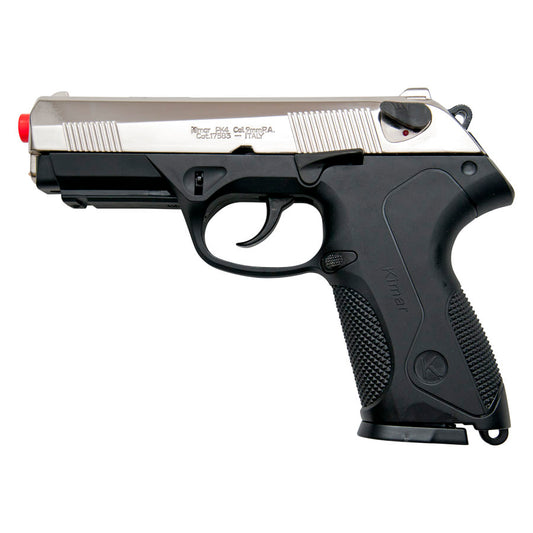 Kimar 9mm Model PK4 Front Firing Blank Firing Gun Nickel Finish Pistol