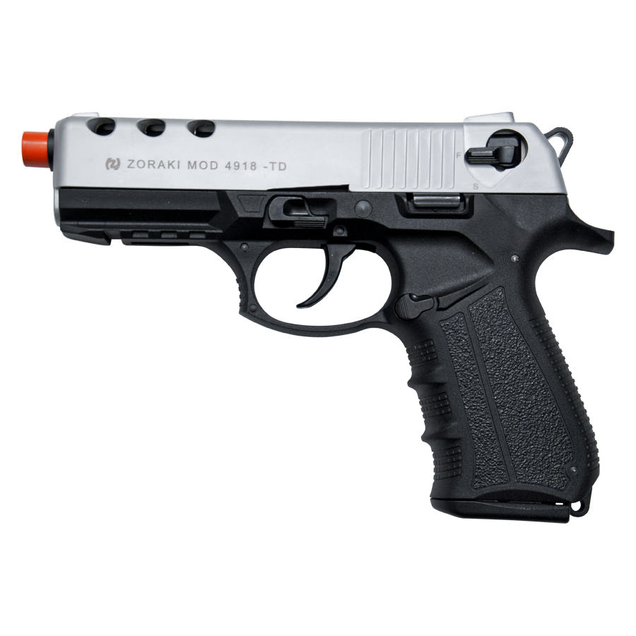 Zoraki 4918 Silver Finish Front Firing Blank Gun - TOPHATTER'S ARMORY DEALS
