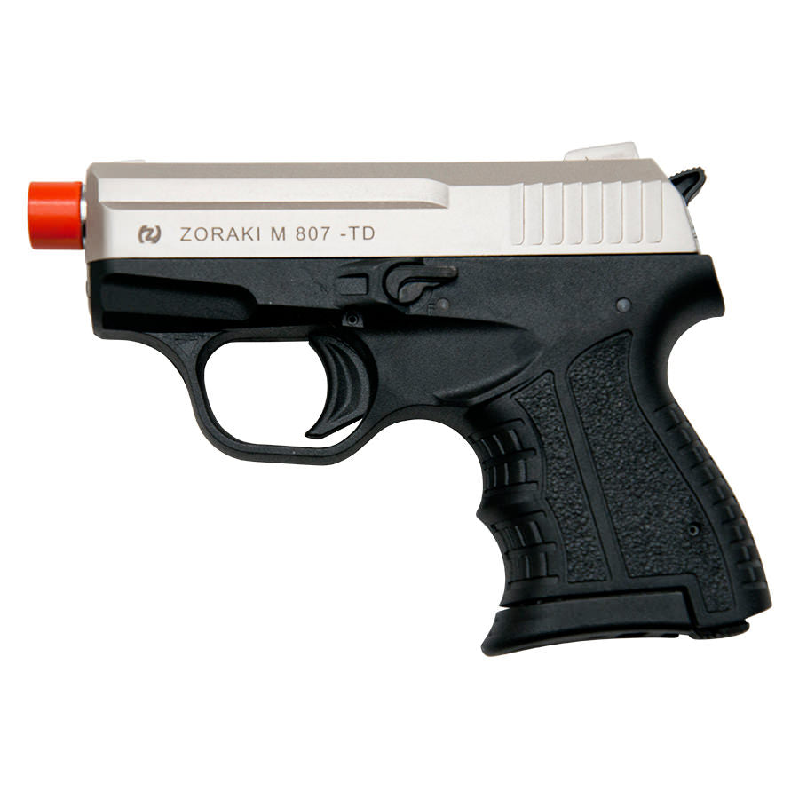 Zoraki M807 Satin Finish - 8MM Front Firing Blank Pistol Semi-Auto Gun - TOPHATTER'S ARMORY DEALS
