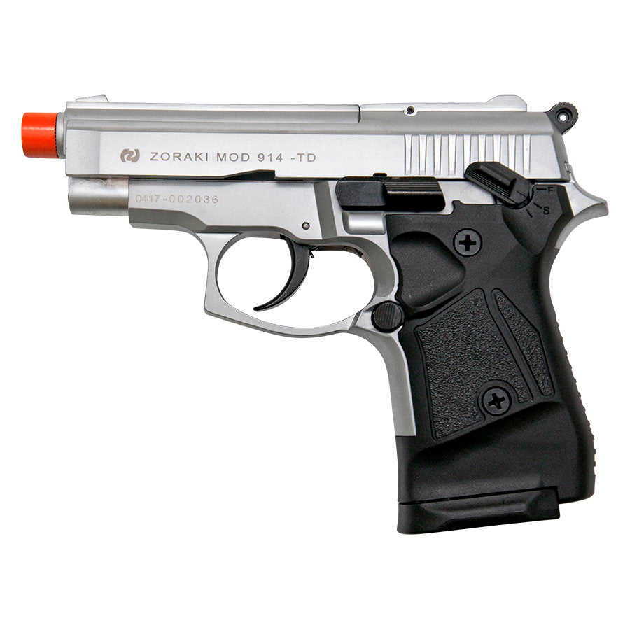 Zoraki Front Firing M914 Silver Finish 9mm Blank Gun Pistol - TOPHATTER'S ARMORY DEALS