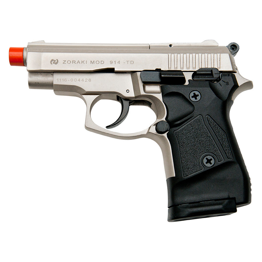 Zoraki Front Firing M914 Satin Finish 9mm Blank Gun Pistol - TOPHATTER'S ARMORY DEALS