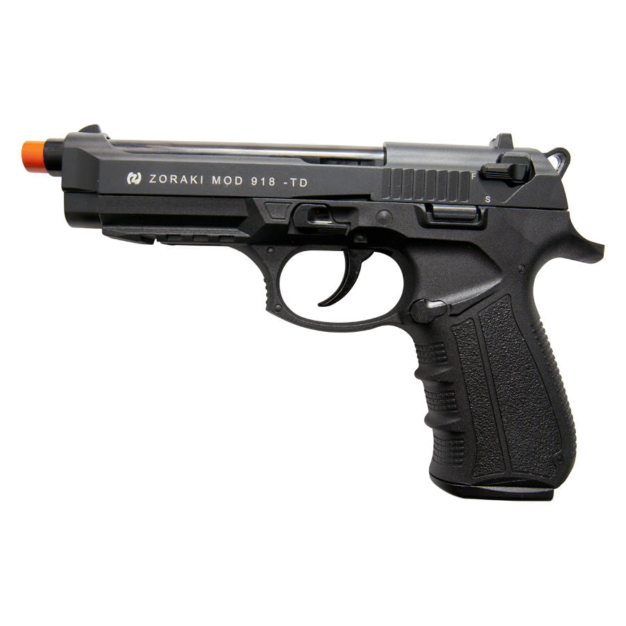 Zoraki Front Firing M918 Black Finish 9mm Blank Gun Pistol - TOPHATTER'S ARMORY DEALS