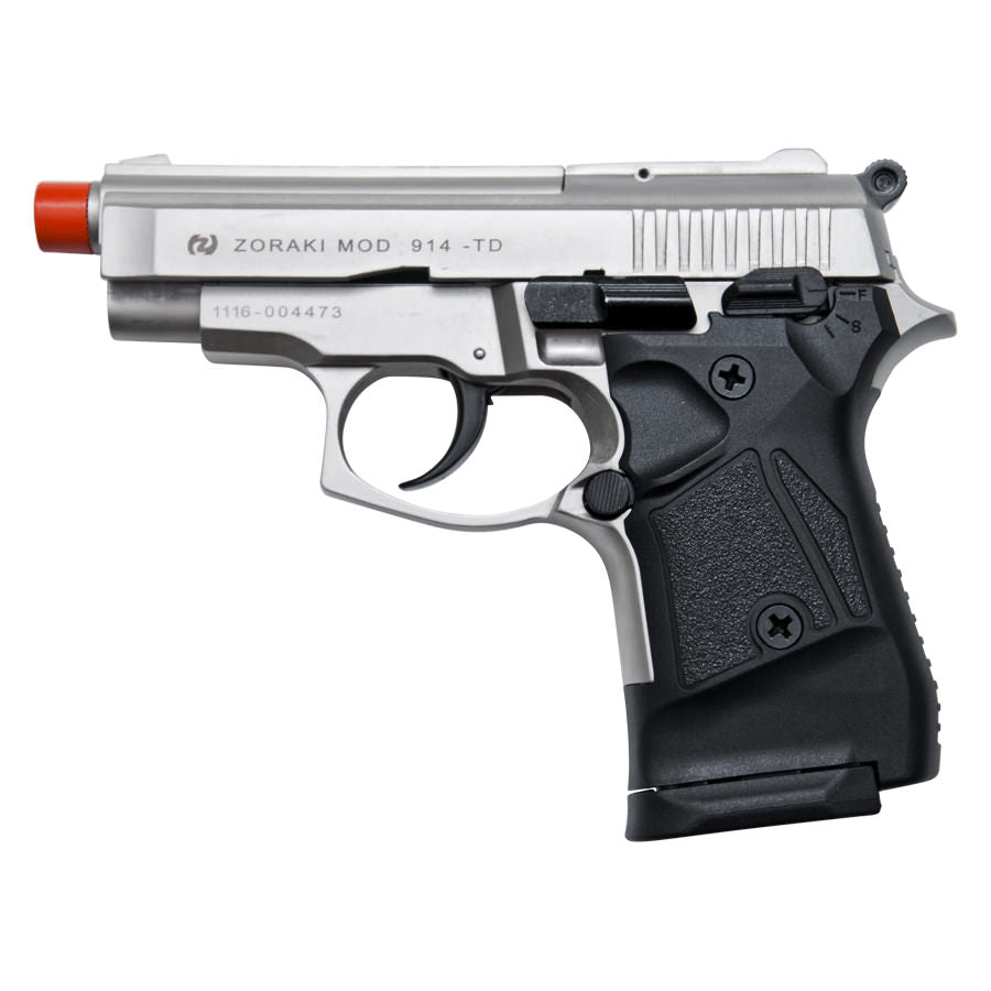 Zoraki Front Fire Satin M914 Full Auto 9mm Blank Gun Machine Pistol - TOPHATTER'S ARMORY DEALS