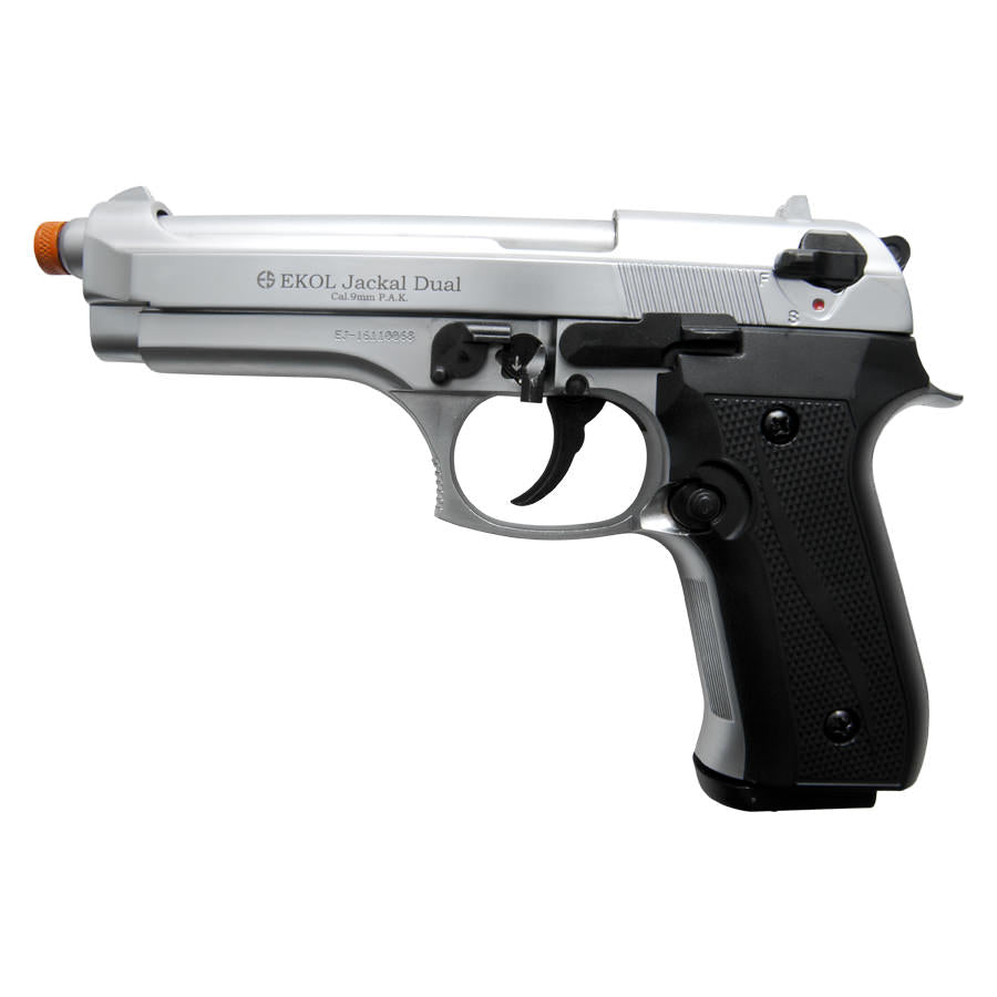 Jackal Full Automatic Front Firing Blank Machine Gun Nickel Finish - TOPHATTER'S ARMORY DEALS