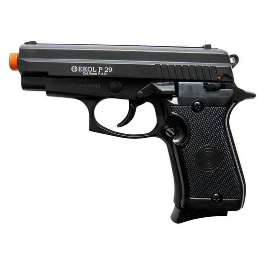 P29 Semi Automatic Front Firing Blank Pistol Black Finish