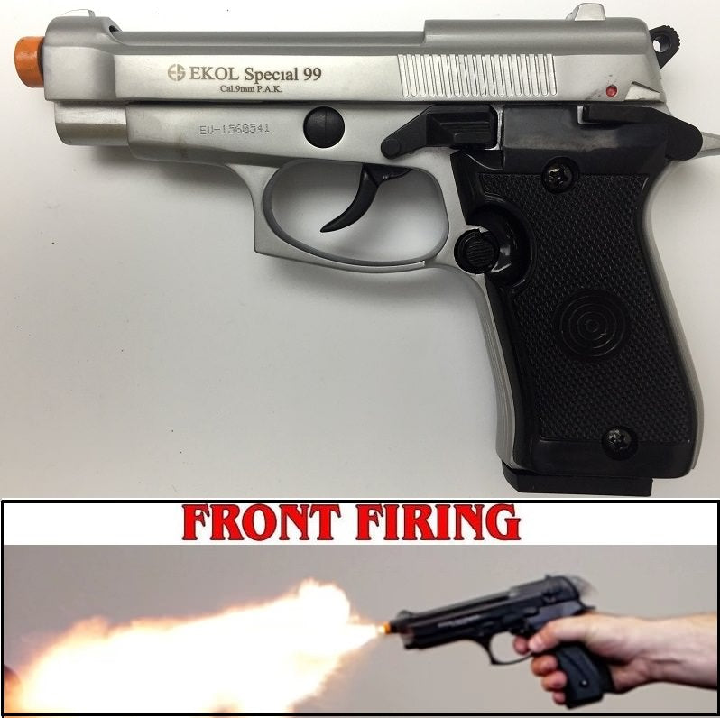Special 99 V85 Blank Firing Gun Replica Nickel Finish - TOPHATTER'S ARMORY DEALS