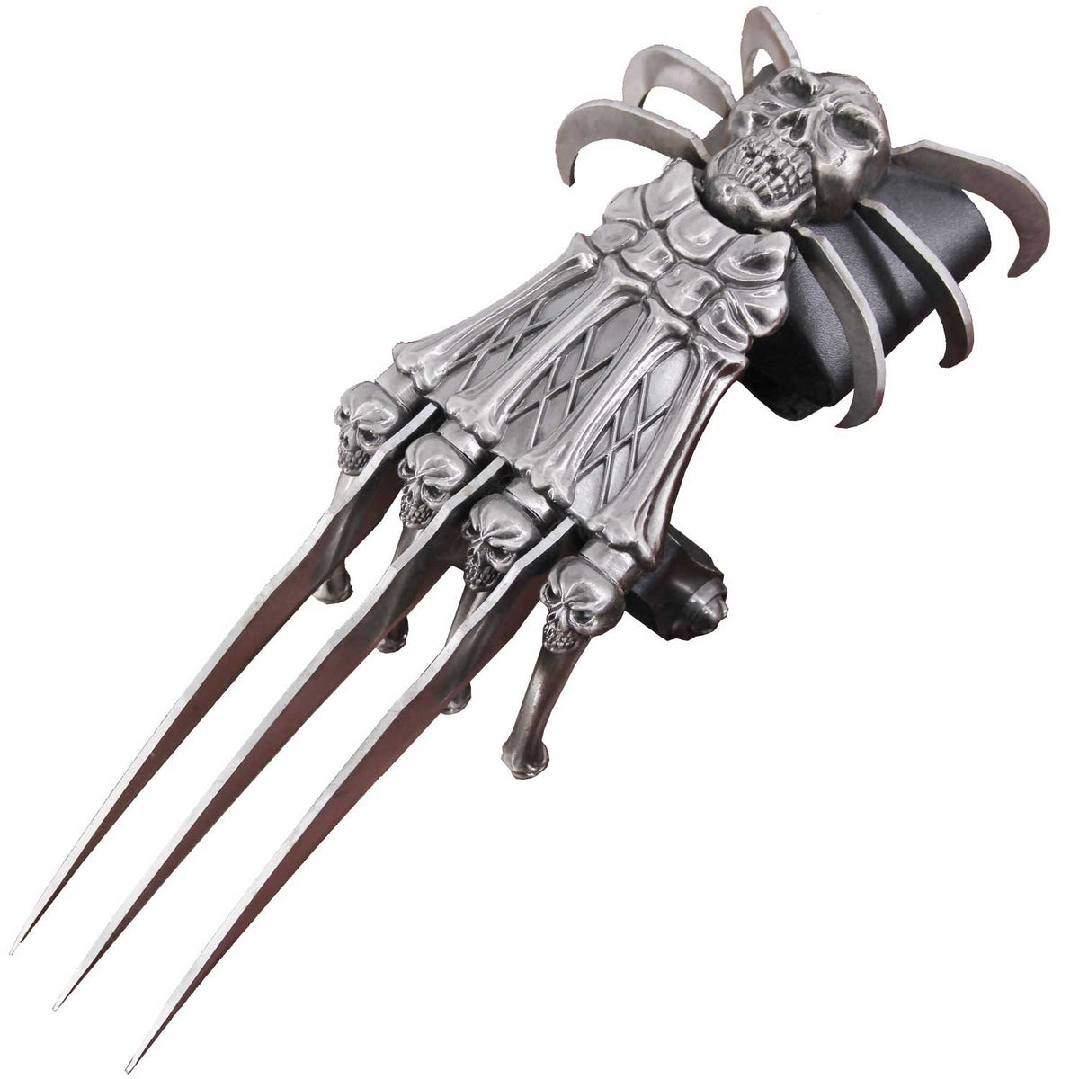All Metal Skull & Bones Gauntlet Style Hand Claw - TOPHATTER'S ARMORY DEALS