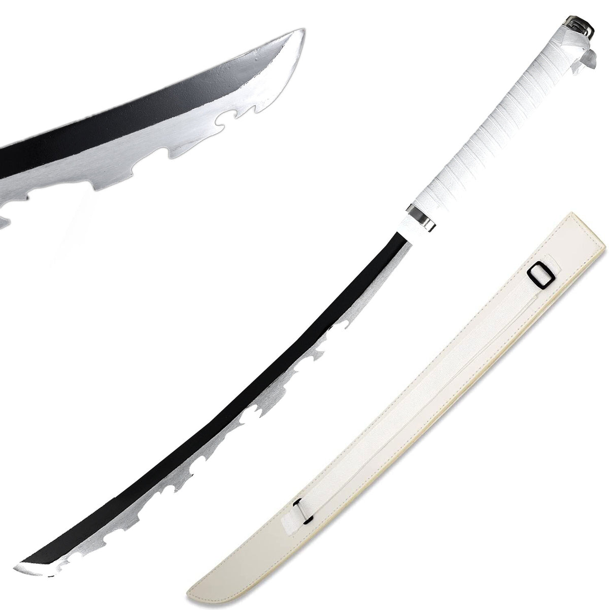 Carbon Steel Inosuke Hashibira's Real Metal Sword, Katana Anime Sword - TOPHATTER'S ARMORY DEALS