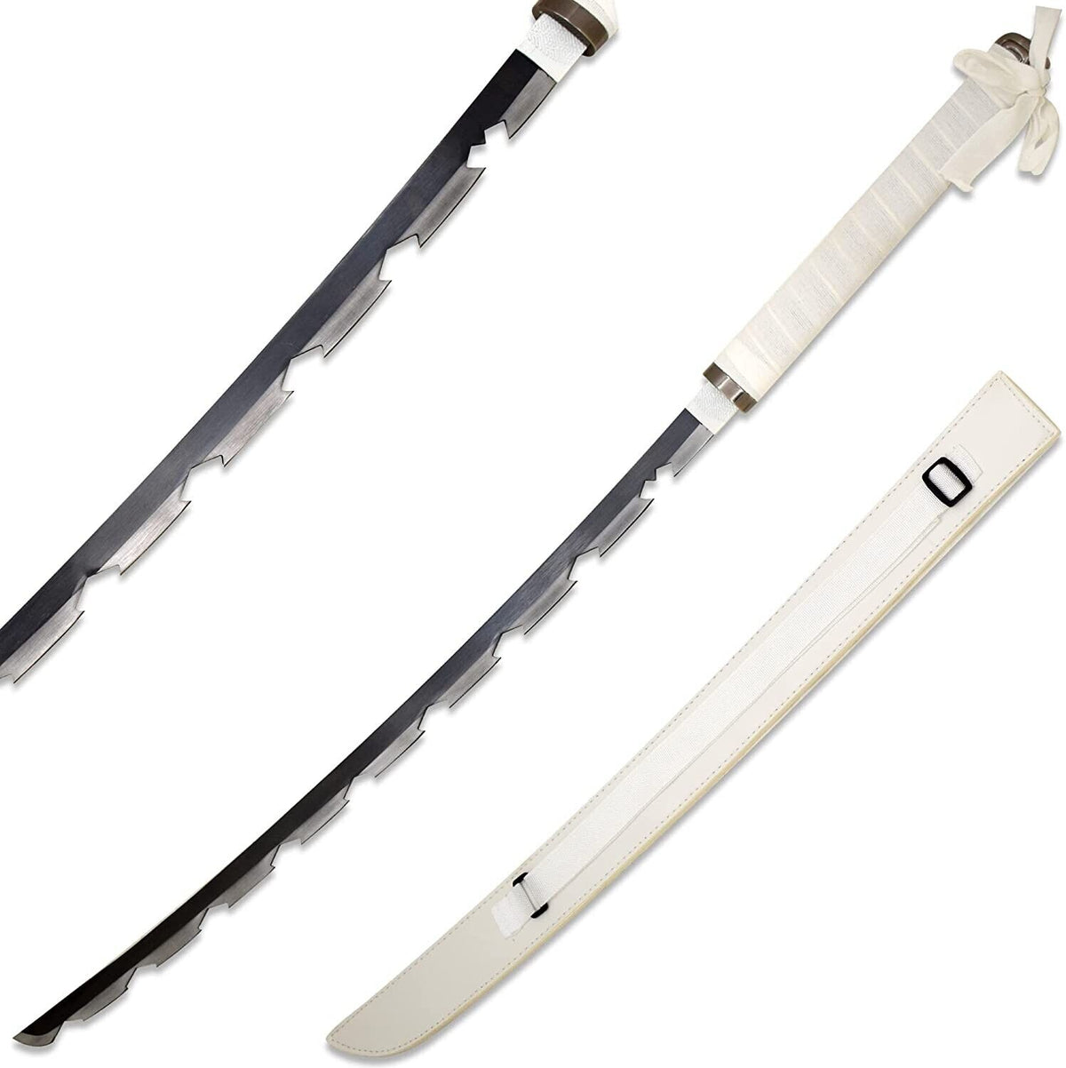 Carbon Steel Inosuke Hashibira's Sword Real Metal, Katana Anime Sword - TOPHATTER'S ARMORY DEALS