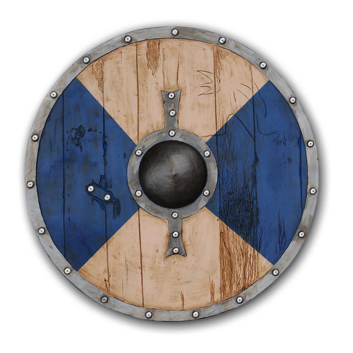 24" Full Size Viking Age Medieval Round Shield - TOPHATTER'S ARMORY DEALS