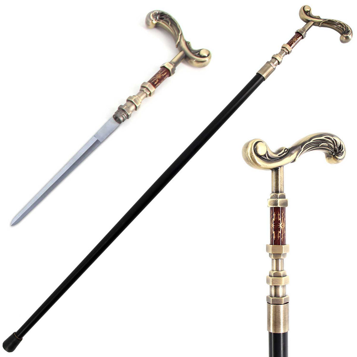 Nautilus Steampunk Handle Gentlemen Walking Cane Sword - TOPHATTER'S ARMORY DEALS