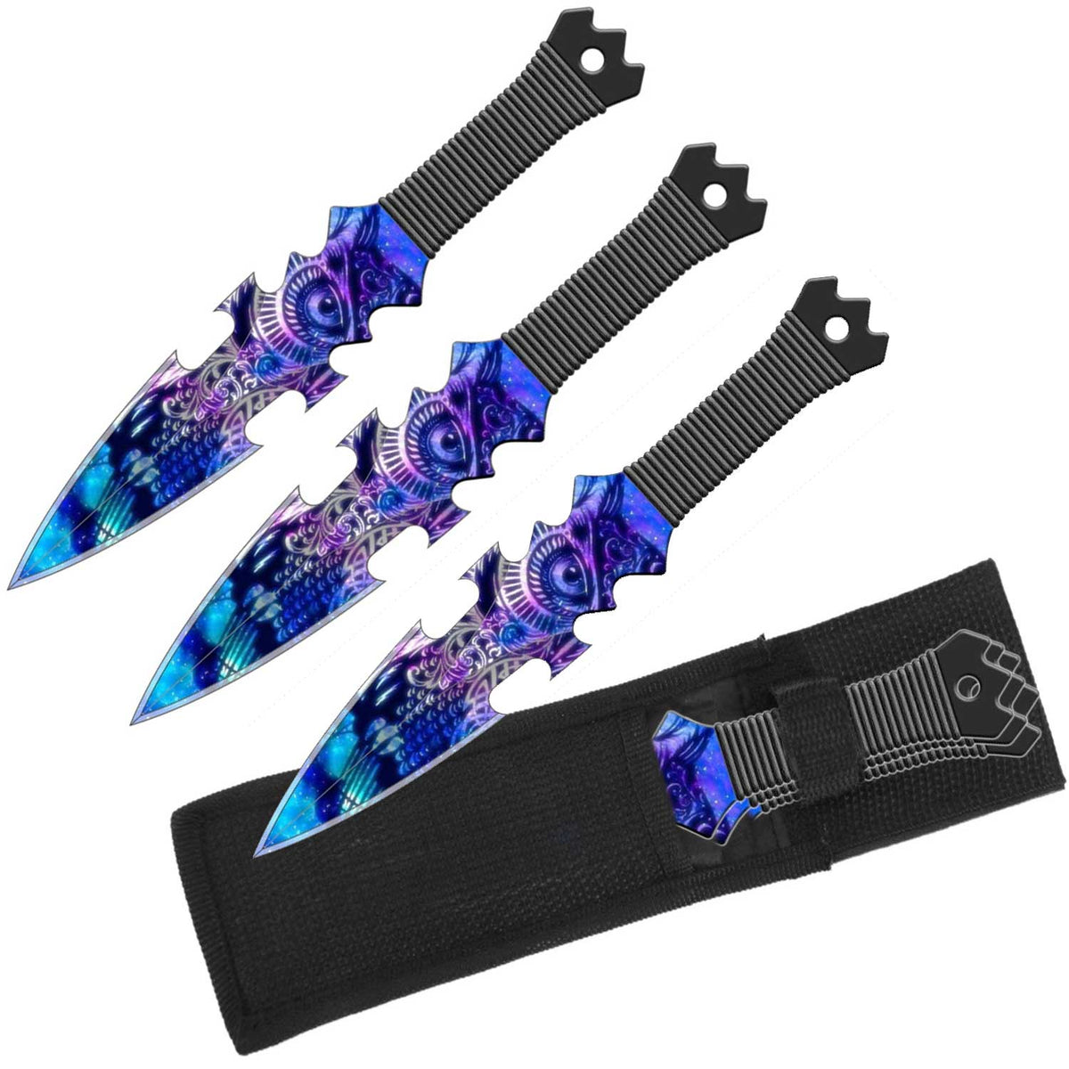 Bastet Goddess Throwing Knife Set and Sheath - Set of 3 Throwers - TOPHATTER'S ARMORY DEALS