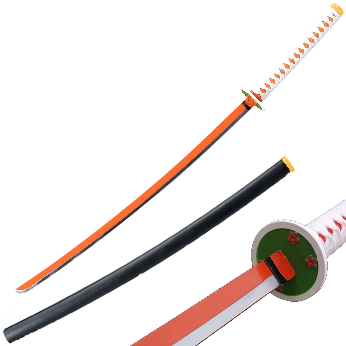 40.5" Steel Kanao Tsuyuri Nichirin Demon Killer Katana Samurai Anime Sword - TOPHATTER'S ARMORY DEALS