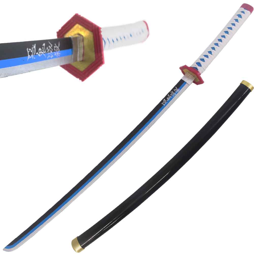 40" ABS Plastic Blade Giyu Tomioka Nichirin Katana Samurai Demon Sword - TOPHATTER'S ARMORY DEALS