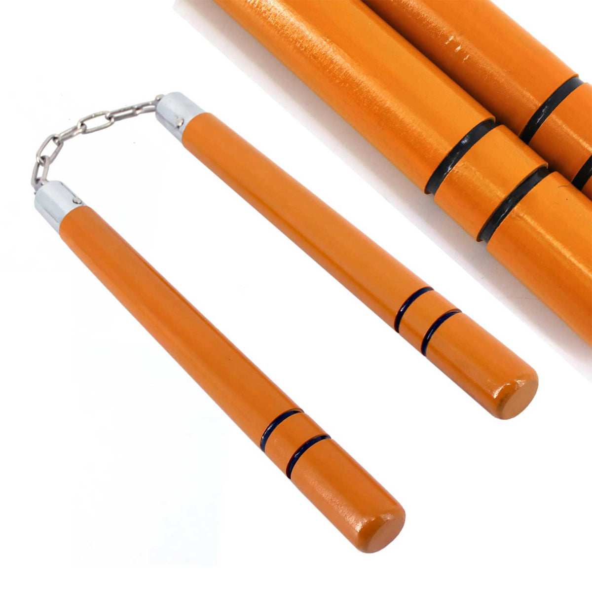 12" Yellow Hardwood Nunchaku Gloss Finish - TOPHATTER'S ARMORY DEALS