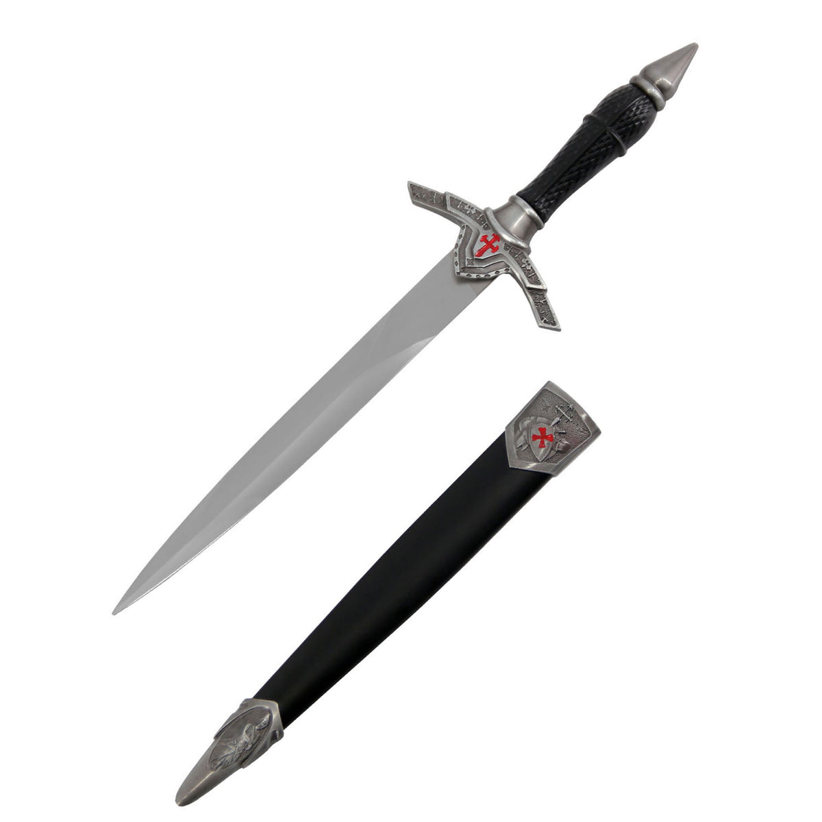 Crusader Silver Cross Medieval Dagger - TOPHATTER'S ARMORY DEALS