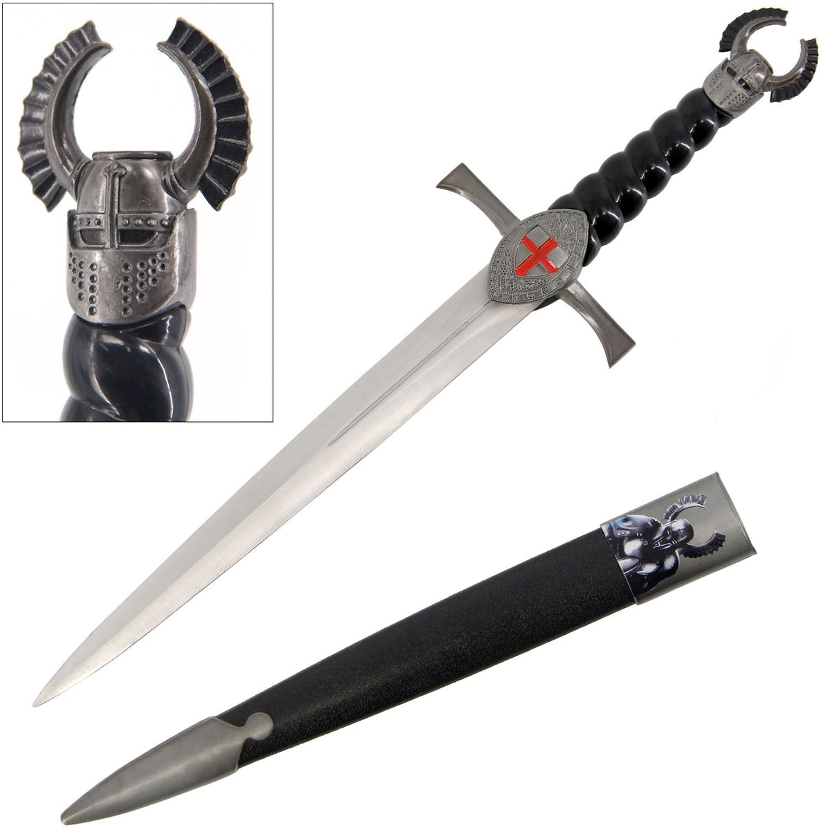 Dark Templar Knight Dagger with Sheath - TOPHATTER'S ARMORY DEALS
