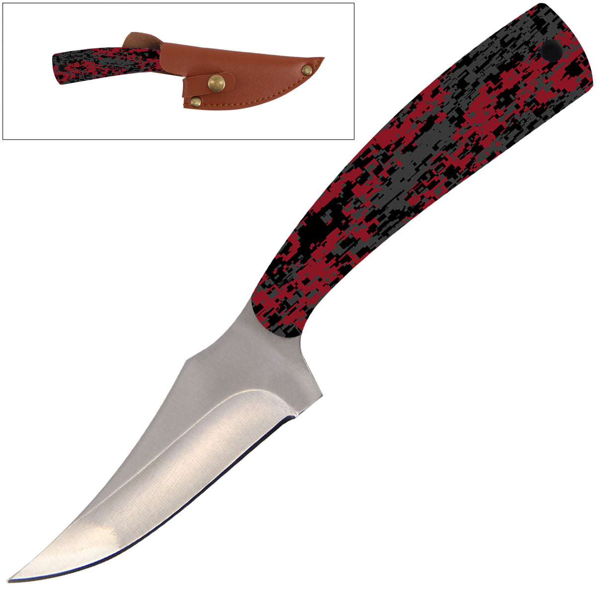 7 Inch Full Tang Fixed Blade Knife Abstract Handle for Hunting, Skinning - TOPHATTER'S ARMORY DEALS
