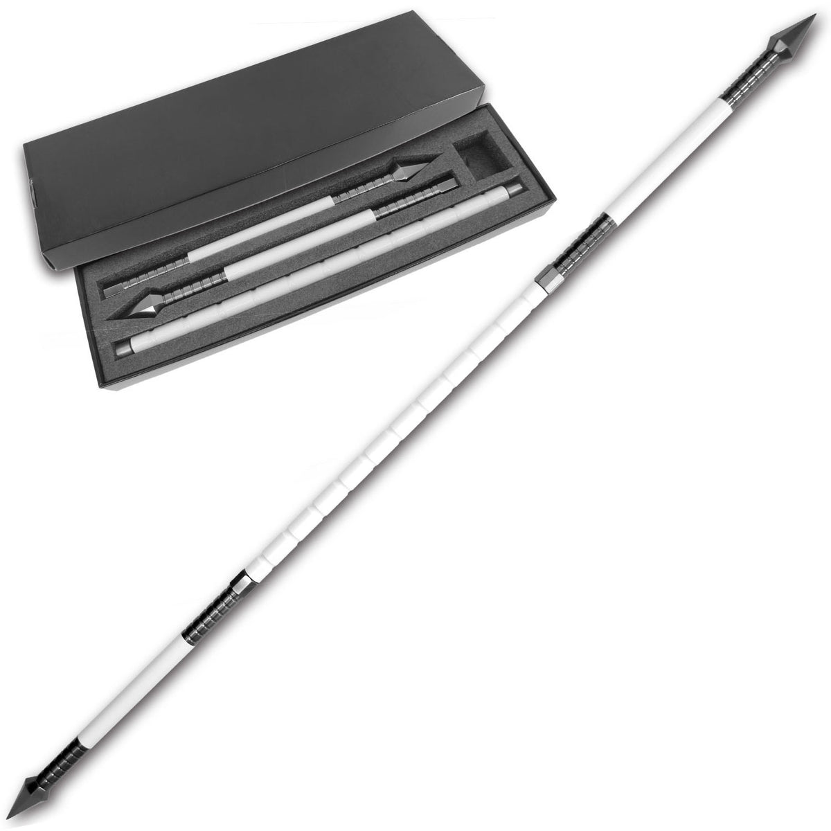 63" Metal Egyptian Moon Truncheon Staff Stick Spear - TOPHATTER'S ARMORY DEALS