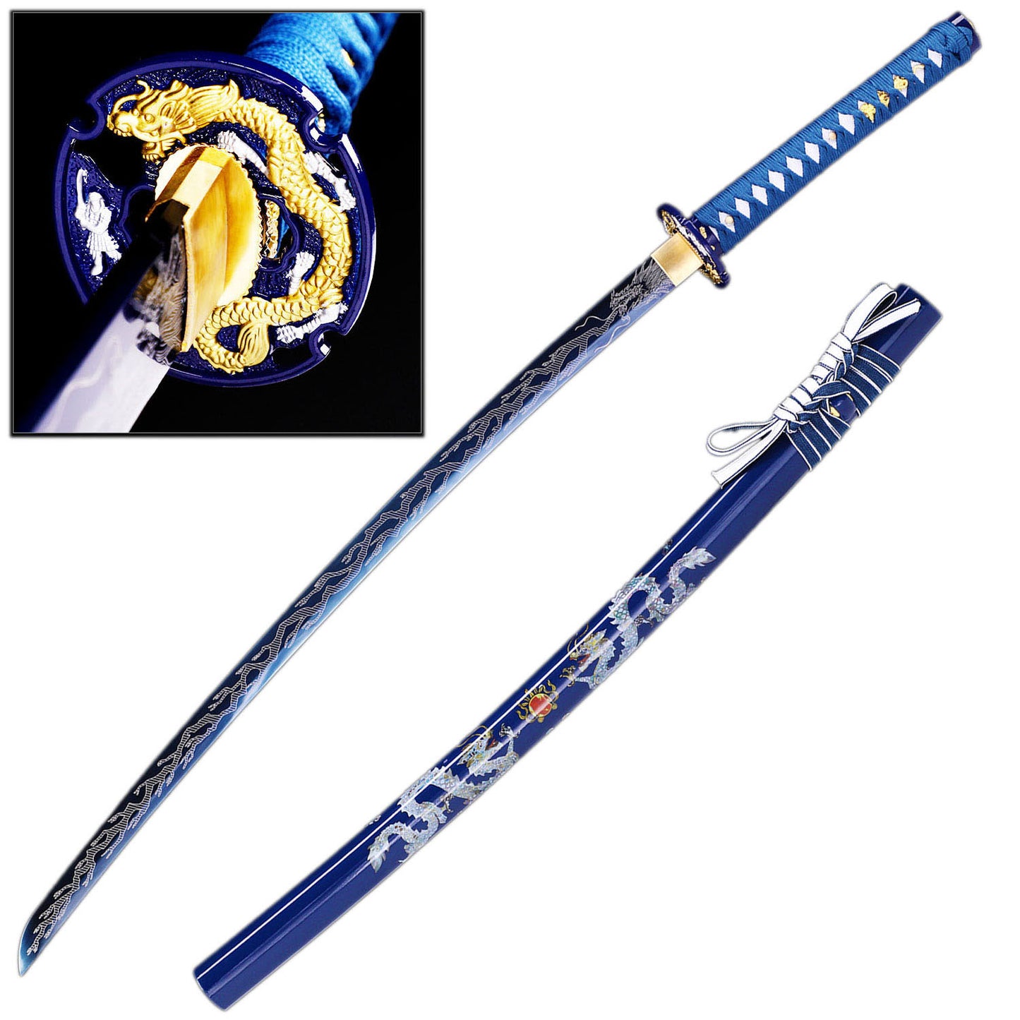 Battle Ready Blue Dragon Storm Katana | 1065 Carbon Steel