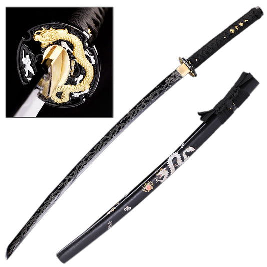 Battle Ready Black Dragon Storm Katana | 1065 Carbon Steel