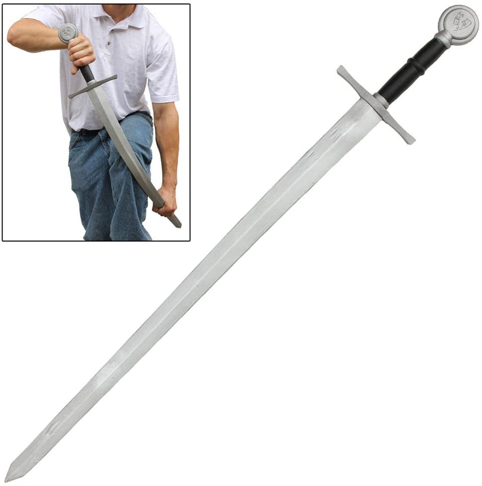 Training Medieval Rampant Lion Practice Children Playing Martial Longsword