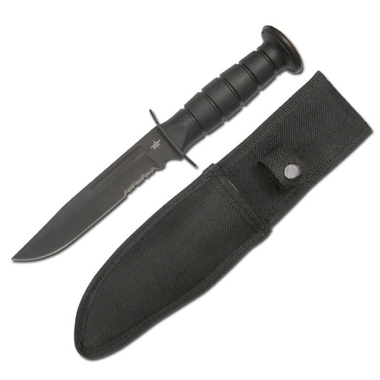 Tactical Bowie Military Hunting Knife With Sheath Combat Fixed Blade
