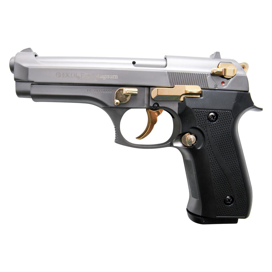 V92F Fume with Gold Fittings - Blank Firing Gun - TOPHATTER'S ARMORY DEALS