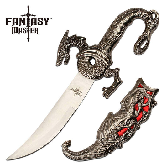 Fantasy Dragon Sword Letter Opener Knife Red Dragon