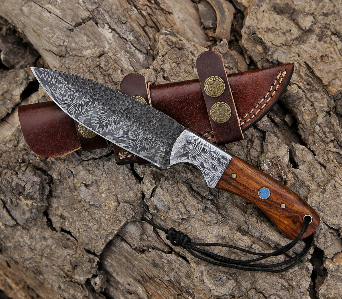 9.5" Hand Forged Steel Custom Handmade Hunting Skinning Knife - TOPHATTER'S ARMORY DEALS