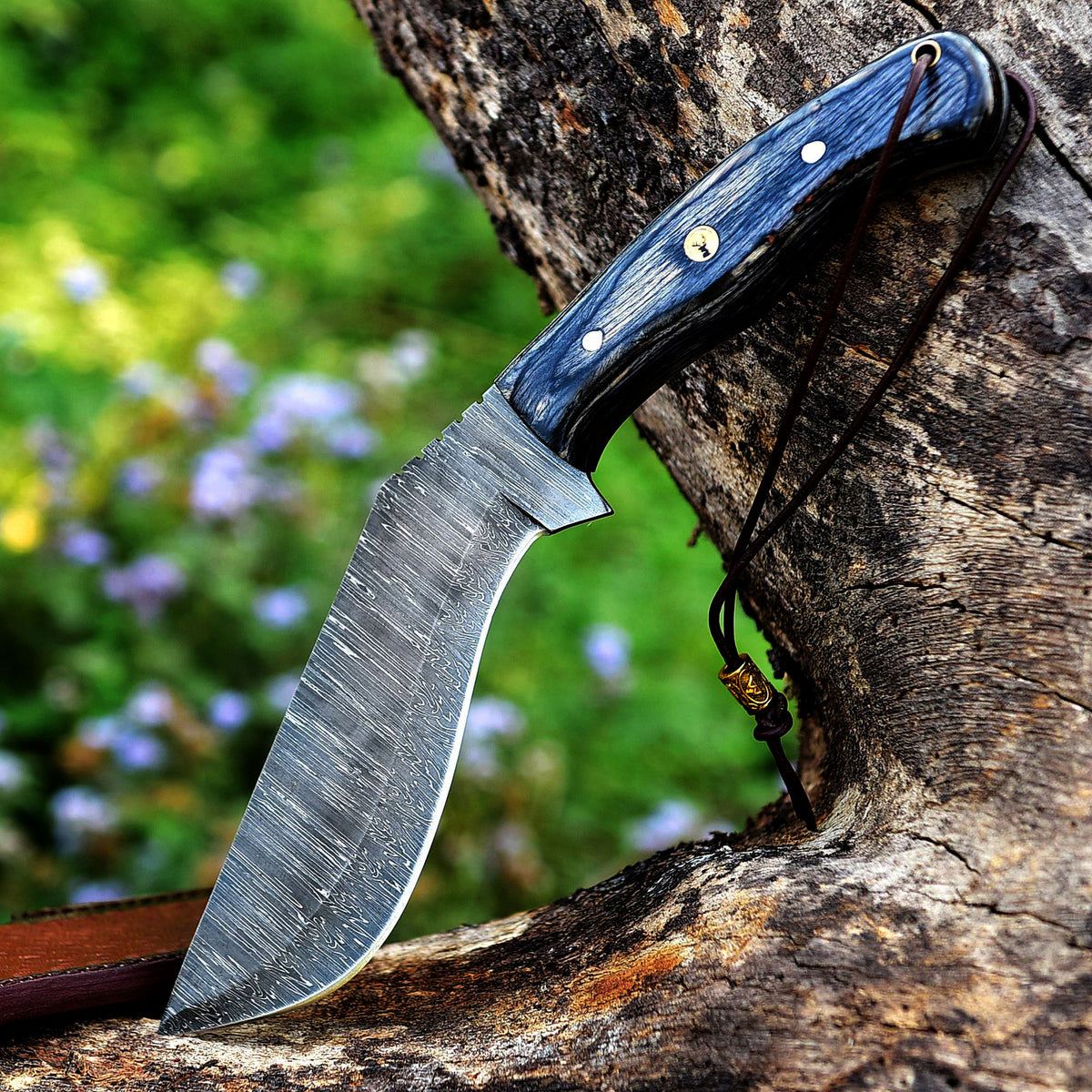 12 Inch Damascus Steel Custom Handmade Machete Kukri Knife - TOPHATTER'S ARMORY DEALS