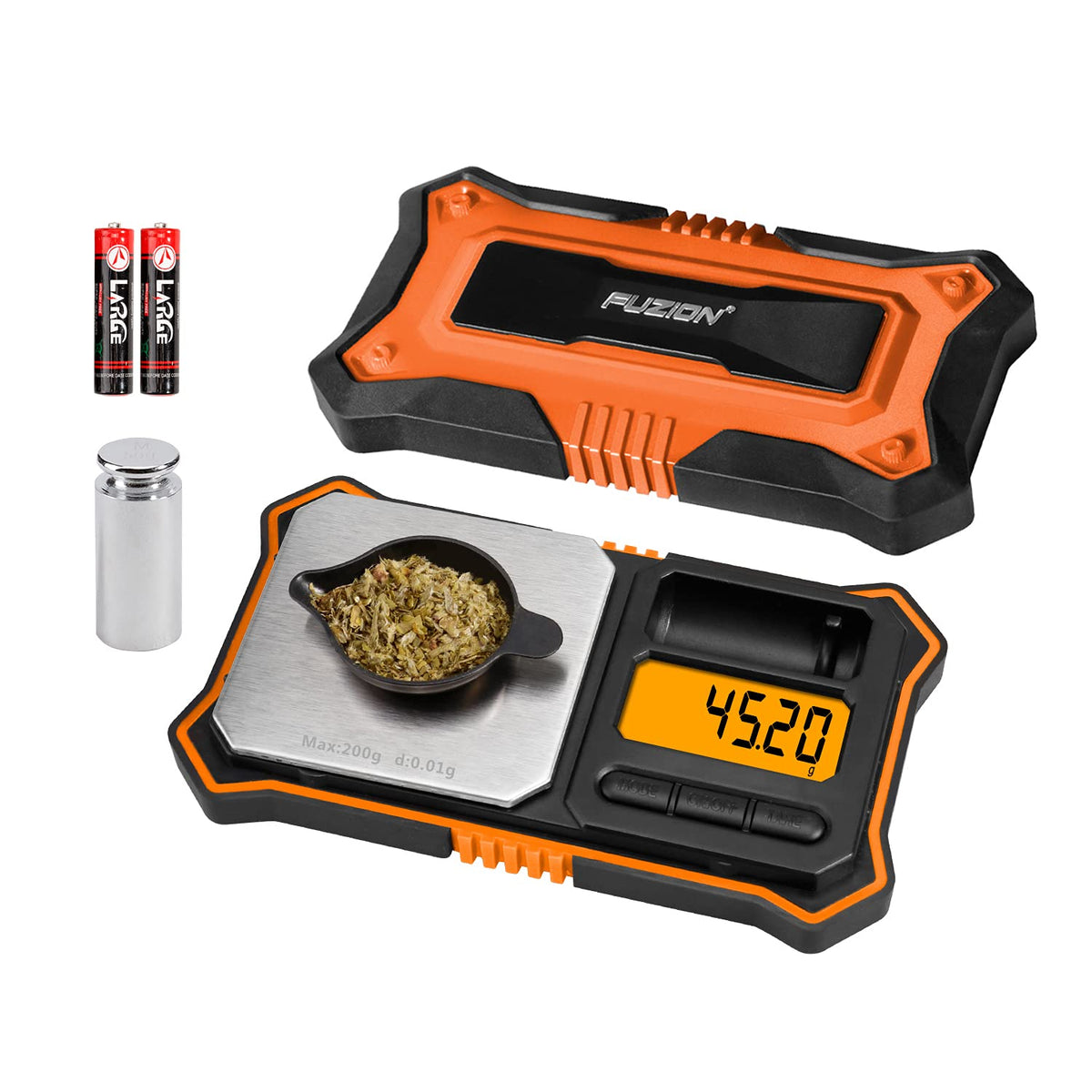 Fuzion Digital Pocket Scale, 200g x 0.01g Jewelry Gram Scale Orange - TOPHATTER'S ARMORY DEALS