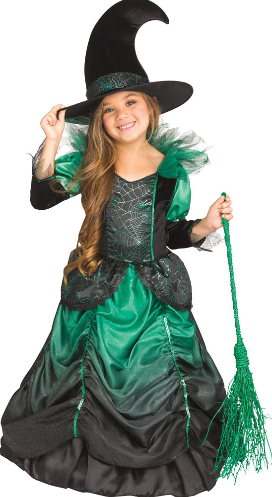 Girl's Emerald Witch Costume