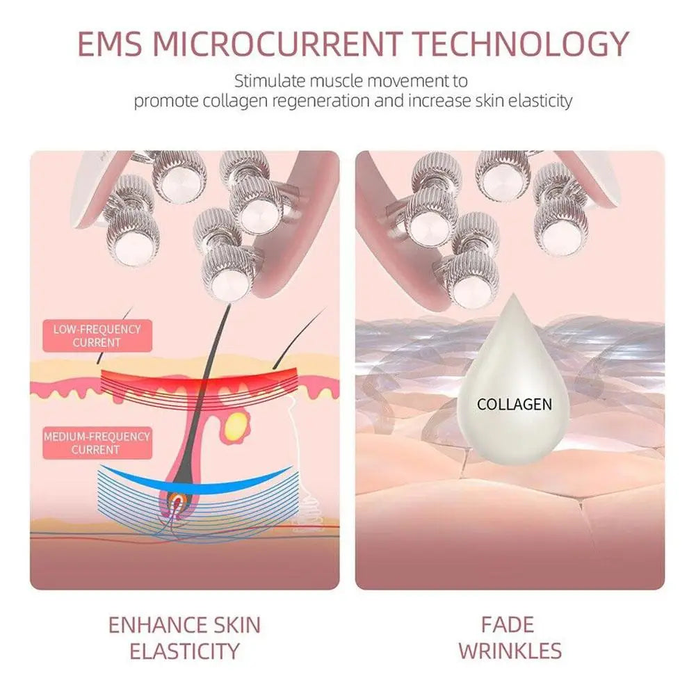 Face Lifting Roller – 3D Y-Shape EMS Microcurrent Facial Massager