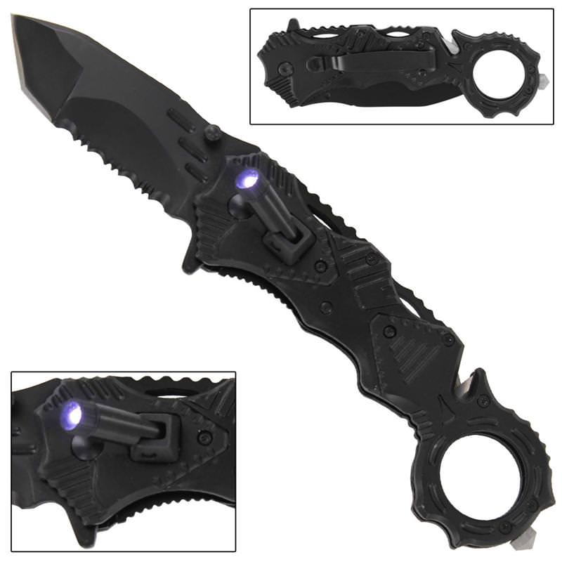 Field Scout Spring Assist Tactical Rescue Emergency Knife