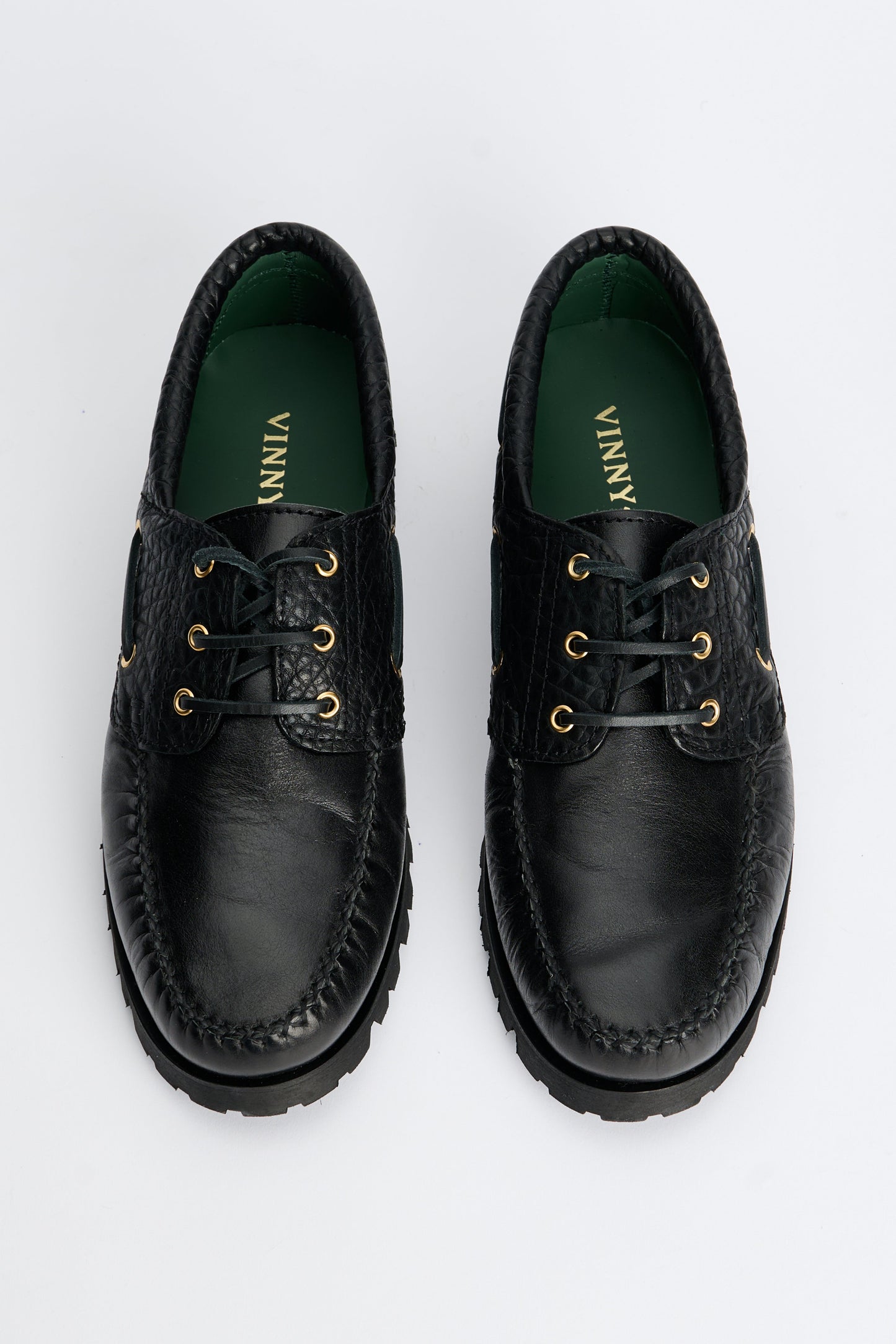 VINNY’s Aztec Boat Shoe Black